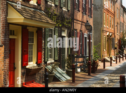 Elfreths Gasse, Philadelphia, Pennsylvania Stockfoto