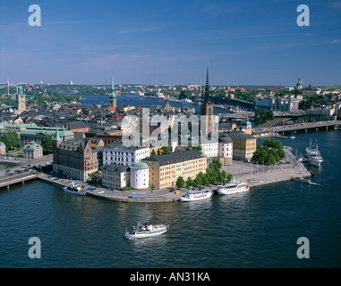 Die Altstadt (Gamla Stan) / Skyline, Stockholm, Schweden Stockfoto