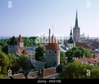 Skyline der Altstadt, Tallin, Estland Stockfoto