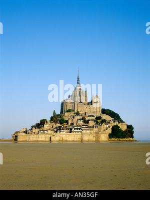 Mont-St.-Michel (Abbaye de Mont-St.-Michel), Mont St. Michel, Normandie, Frankreich Stockfoto