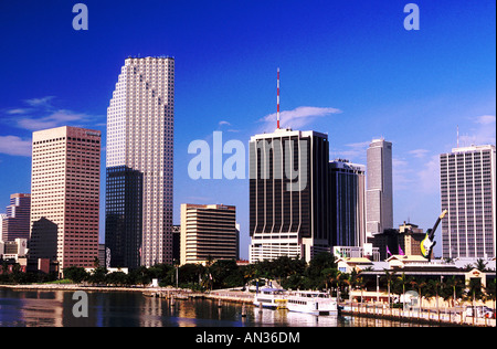 Skyline der Stadt von Miami Florida usa Stockfoto