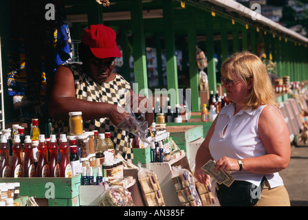 Souvenir-Stall-St Georges Grenada-Caribbean Stockfoto