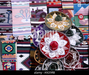 Souvenir-Shop / Sombreros, Cancun, Yucatan, Mexiko Stockfoto