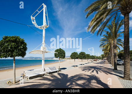 Strandpromenade, Cambrils, in der Nähe von Salou, Costa Dorada, Spanien Stockfoto