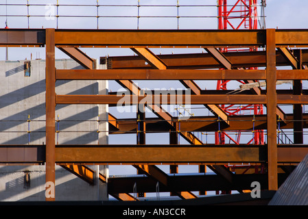 Stahlrahmen-Neubau Stockfoto