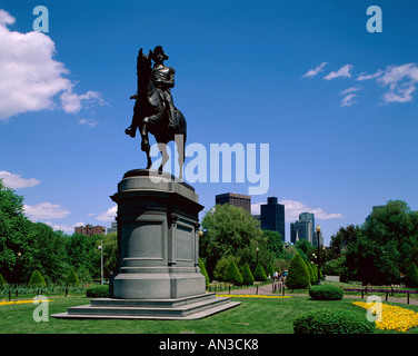 Boston Common / Statue von George Washington, Boston, Massachusetts, USA Stockfoto