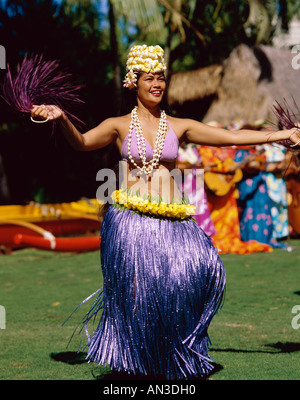 Waikiki / Kodak Hula Show / Frau Durchführung Hula Tanz, Honolulu, Hawaii / Oahu, USA Stockfoto