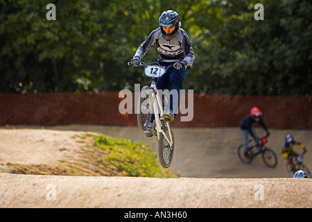 BMX Rennen Peterbrough Stockfoto