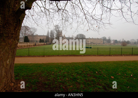 Blick von der Breite gehen von Merton College in Oxford im winter Stockfoto