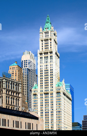 das Woolworth building in Manhattan New York City USA Stockfoto