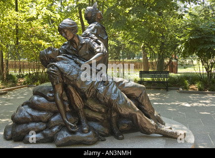 Denkmal-Statuen nach Vietnam Krieg Frauen Krankenschwester Arlington USA Stockfoto