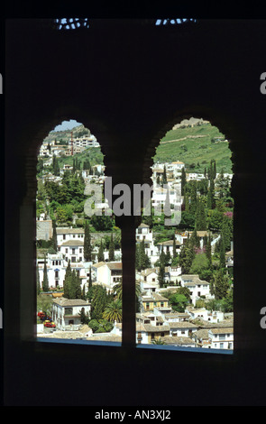 Mit Blick auf Albayzin, Granada, Spanien, Europa Stockfoto