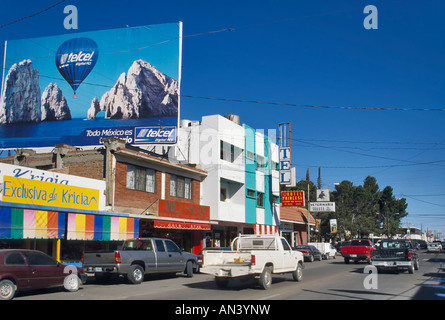 Avenida Morelos in Mennoniten Stadt Cuahtemoc, Bundesstaat Chihuahua, Mexiko Stockfoto