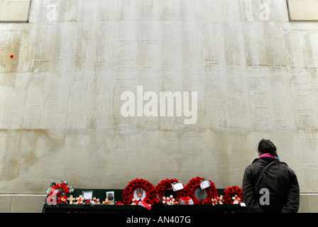 Menin Gate Memorial, Ypern, Belgien Stockfoto