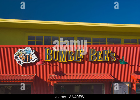 Cafe-Schild an der Route 66 in Albuquerque New Mexico USA Stockfoto