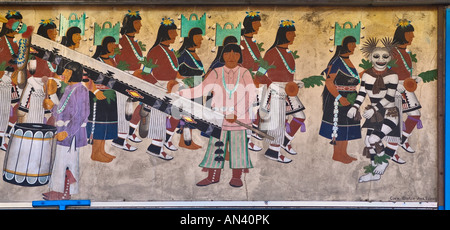 Mais-Tanz Navajo Malerei an Indian Store an der Central Avenue Route 66 in Downtown Albuquerque New Mexico USA Stockfoto