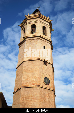 El Campanario del Fadri Glockenturm, Plaza Mayor, Castellon De La Plana, Provinz Castellon, Costa del Azahar, Spanien Stockfoto