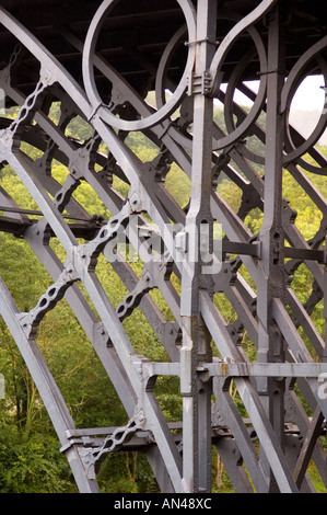 Detail der Ironbridge in Coalbrookdale Talford Shropshire Stockfoto