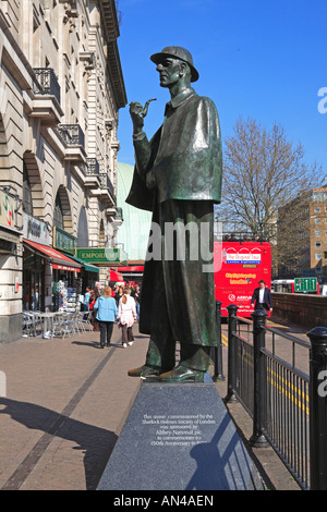 Sherlock Holmes-Statue, Baker Street Stockfoto