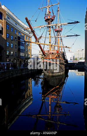 Golden Hinde, St Mary Overy Dock, Themse, Southwark Stockfoto