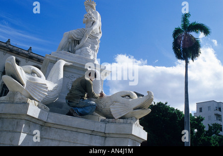 Fuente de Las Indias in Parque De La Fraternidad Havanna Kuba Stockfoto