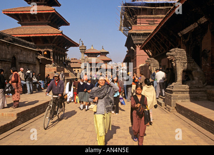 Treiben auf der Straße beobachten, Patan, Nepal Stockfoto