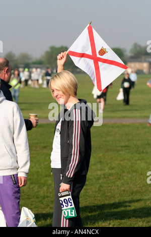 Läufer "Wellenlinien" Flagge Stockfoto