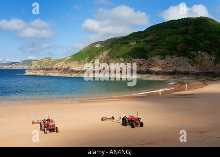 Der unberührte Strand von Greve de Lecq in Jersey auf den Kanalinseln, UK Stockfoto