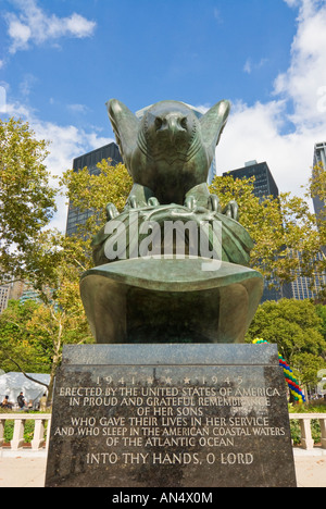 Dem zweiten Weltkrieg Küstenwache Memorial, Battery Park, Manhattan, New York City, USA Stockfoto