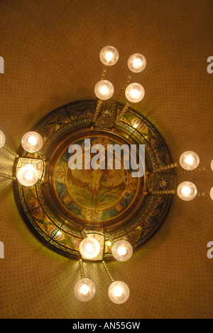 Art Nouveau Design an Obecni Dum Gemeindehaus ein marodes Gebäude, in dem Smetana Hall Concert Venue in Nove Mesto Prag Tschechische Republik Stockfoto