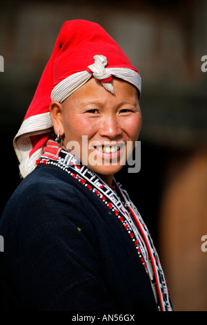 Roten Dzao Frau in Nordvietnam Stockfoto