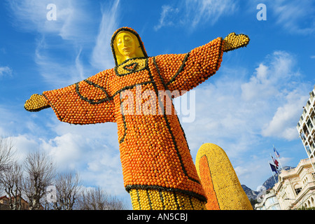 Die Citrus-Parade in Menton, Frankreich Stockfoto