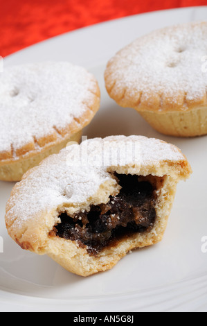 Mince Pies traditionelle Weihnachts-Essen Stockfoto