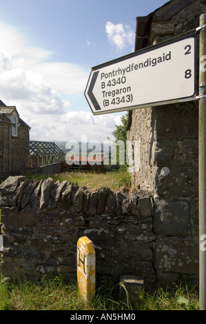 Ystrad Meurig in der Nähe von Pontrhydfendigaid Ceredigion Mid Wales Teifi talabwärts in Richtung Tregaron suchen Stockfoto