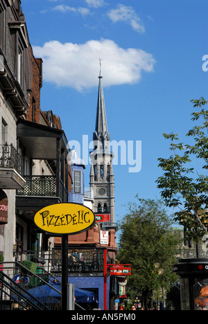 Saint-Denis-Straße im quartier Latin von montreal Stockfoto