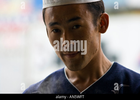 Young Hui Chinesen muslimischen Mann der Provinz Shaanxi, China Stockfoto