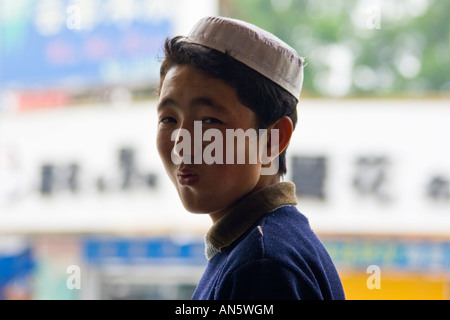 Young Hui Chinesen muslimischen Mann der Provinz Shaanxi, China Stockfoto