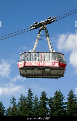 Der Grouse Mountain Cable Car in Vancouver British Columbia Kanada Stockfoto