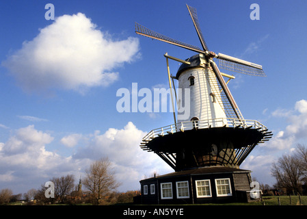 Veere Zeeland Sealand Windmühle Niederlande Holland Stockfoto