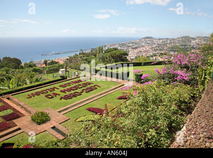 Gärten der Jardim Botanico Funchal Madeira Stockfoto