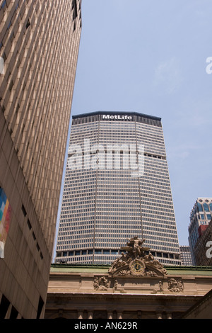 Das Met Life Building und Grand Central Terminal in New York Stockfoto