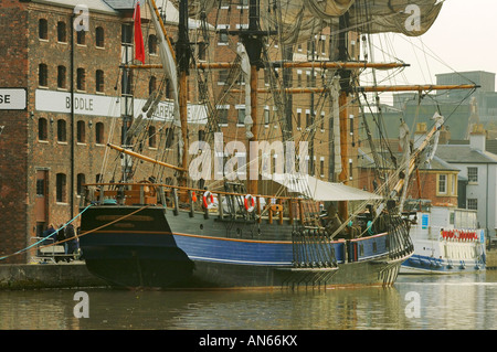 Earl Of Pembroke Mottenhalle drei Masten Viermastbark gebaut 1948 Gloucester groß Schiffe Festival 2007 Stockfoto