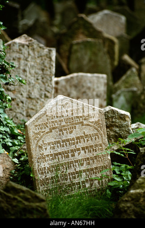 Prag Tschechien der alte jüdische Friedhof in das ehemalige Ghetto Stockfoto