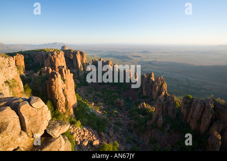 Das Valley of Desolation bei Sonnenuntergang Karoo Nature Reserve Graaff-Reinet South Africa Stockfoto