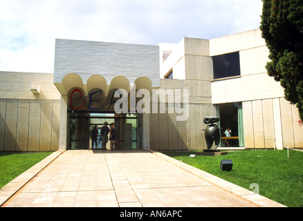 Joan Miro Stiftung, ist das Museum des katalanischen Künstlers befindet sich in Montjuic, Barcelona, Katalonien, Spanien Stockfoto