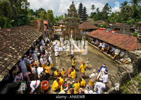 Odalan oder Hindu Tempel Herkunft Tag Bali Indonesien Stockfoto