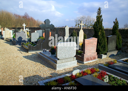 Friedhof DOMPETER SAINT-PIERRE KIRCHE AVOLSHEIM ELSASS FRANKREICH EUROPA Stockfoto