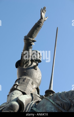 Ein Close-Up-Schuss von Don Quijote, Cervantes Charakter (Spanien). Gros plan Sur Don Quichotte, le Personnage de Cervantès. Stockfoto