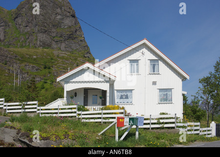 Norwegisches Haus Reine Lofoten-Inseln Stockfoto