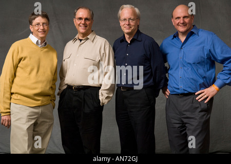 14. Juni 2006 Microsoft senior Leadership Teams fotografiert an einem corporate sammeln an Ballmers jagt Punkt Washington nach Hause. Stockfoto